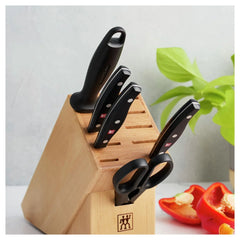 7-pc, Knife block set, natural
