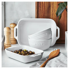 4-pc, Baking And Bowl Set, White
