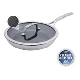 10-inch, Ceramic Hybrid Frying Pan With Lid
