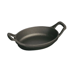 6-inch, Oval, Mini Gratin Baking Dish, Black Matte