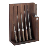 7-pc, Knife block set, brown