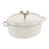 5.75 qt, Oval, Coq Au Vin Dutch Oven, Pure-white