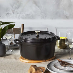 4 qt, Round, Dutch Oven, Black Matte
