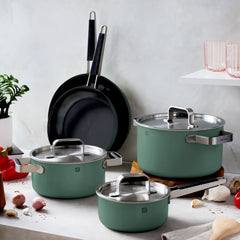 8-pc Stainless Steel Cookware Set, Green