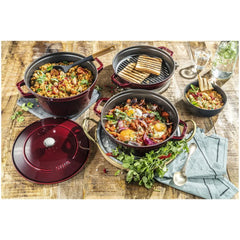 4-pc Stackable Set, Grenadine, Cast Iron