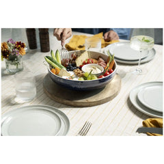 11.5-inch, Shallow Serving Bowl, dark blue