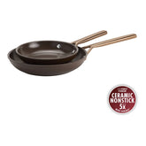 2-pc, Frying Pan Set Ceramic Nonstick Titanium