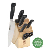 7-pc, Knife block set, natural