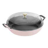 3.5 qt, Braiser With Glass Lid, Pink Peony