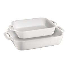 2-pc, Rectangular Baking Dish Set, white