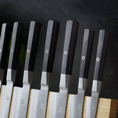 10-pc, Knife block set, brown