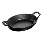 11-inch, Oval, Gratin Baking Dish, Black Matte