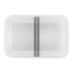 L Flat, Vacuum Lunch Box, Plastic, Semitransparent-grey