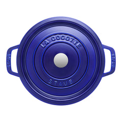 7 qt, Round, Dutch Oven, Dark Blue - Factory Second