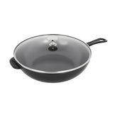 10-inch, Daily Pan With Glass Lid, Black Matte
