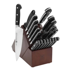22-pc, Knife block set, silver-black