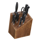 12-pc, Knife block set, brown