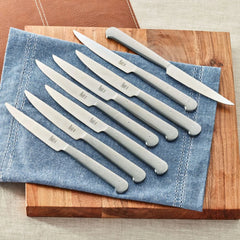 8-pc, 18/10 Stainless Steel Porterhouse Steak Knife Set In Black Presentation Box