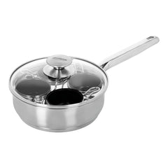 Egg poacher 18 cm, 18/10 Stainless Steel, silver