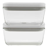 M / 2-pc, Medium Vacuum Container, Glass, Grey