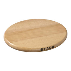 6-inch, Oval, Magnetic Wood Trivet, Brown