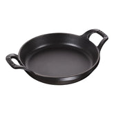 6-inch, Round, Gratin Baking Dish, Black Matte