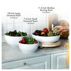 11.5-inch, Shallow Serving Bowl, white