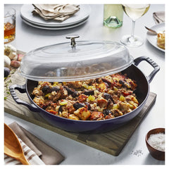 3.5 qt, Braiser With Glass Lid, Dark Blue