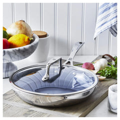 2-pc, Stainless Steel, Ceramic Coating, Non-stick, Fry Pan With Lid Set