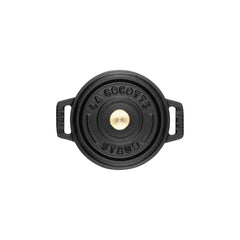0.25 qt, Mini Round Dutch Oven, black matte