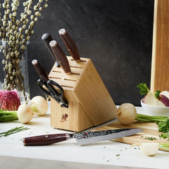 7-pc, Knife block set, natural