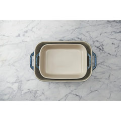 2-pc, Rectangular Baking Dish Set, rustic turquoise