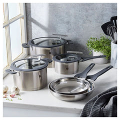 8-pc, Stainless Steel, Pots And Pans Set