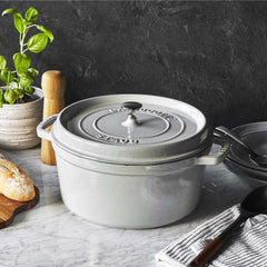 5.5 qt, Round, Dutch Oven, White Truffle