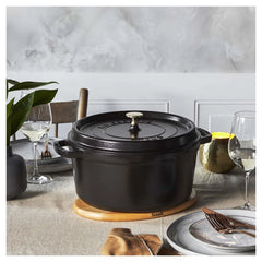 5.5 qt, Round, Dutch Oven, Black Matte