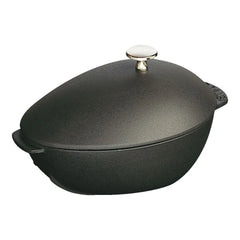 2 qt, Cast Iron, Mussel Pot, Black Matte