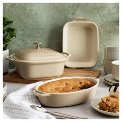 4-pc, Mixed Baking Dish Set, sesame