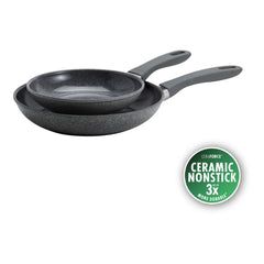 2-pc, Non-stick, Ceramic Fry Pan Set Ceramic Coating