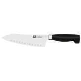 Rocking Santoku Knife 7 inch, hollow edge