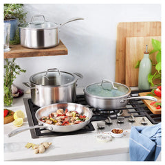 7-pc, Stainless Steel, Cookware Set