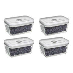 S / 4-pc, Vacuum Box Set, Glass, Grey