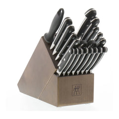20-pc, Knife block set, brown
