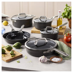10-pc, Aluminum, Hard Anodized Ceramic Nonstick Cookware Set Ceramic Coating