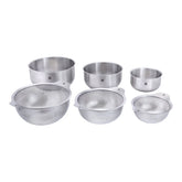 6-pc, Bowl and Strainer Set, silver