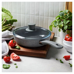 2.6 qt, Aluminum, Ceramic Nonstick Sauté Pan With Lid Ceramic Coating