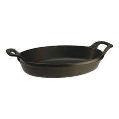 8.25 inch, Oval, Gratin Baking Dish, Black Matte