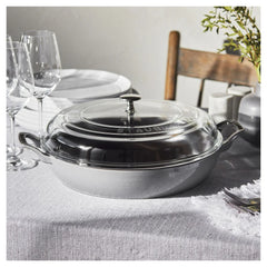 3.5 qt, Braiser With Glass Lid, Graphite Grey
