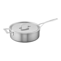 6.5 qt Sauté Pan With Helper Handle And Lid, 18/10 Stainless Steel