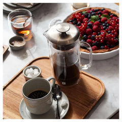 3-pc French Press And Latte Glass Set