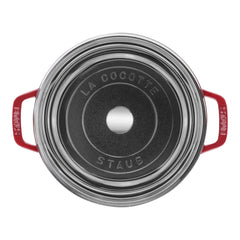 4 qt, Round, Glass Lid Dutch Oven, Cherry